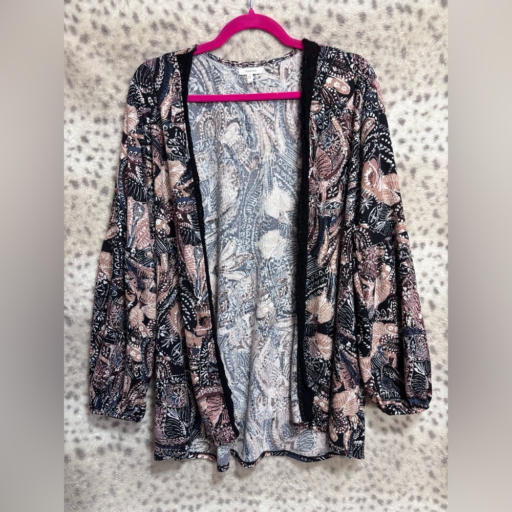MAURICES FLORAL & LACE CARDIGAN
